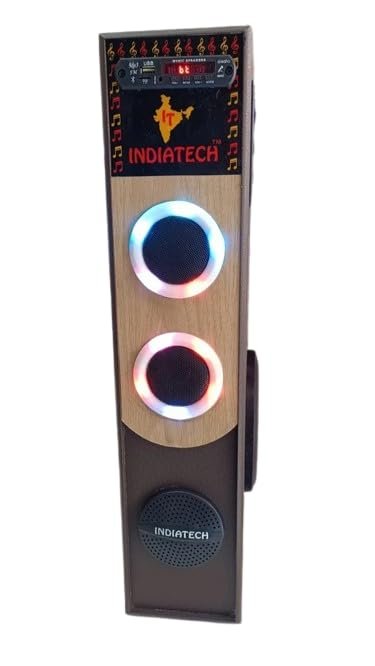 Surya IndiaTech Premium Single Tower Home Theater – Powerful Bass, Bluetooth Connectivity & Wooden Finish Speaker  - Wooden (Second Hand)